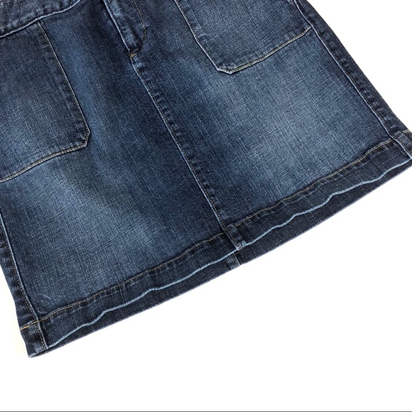 Ann Taylor LOFT Stretch Denim Mini Skirt - Picture 4 of 8